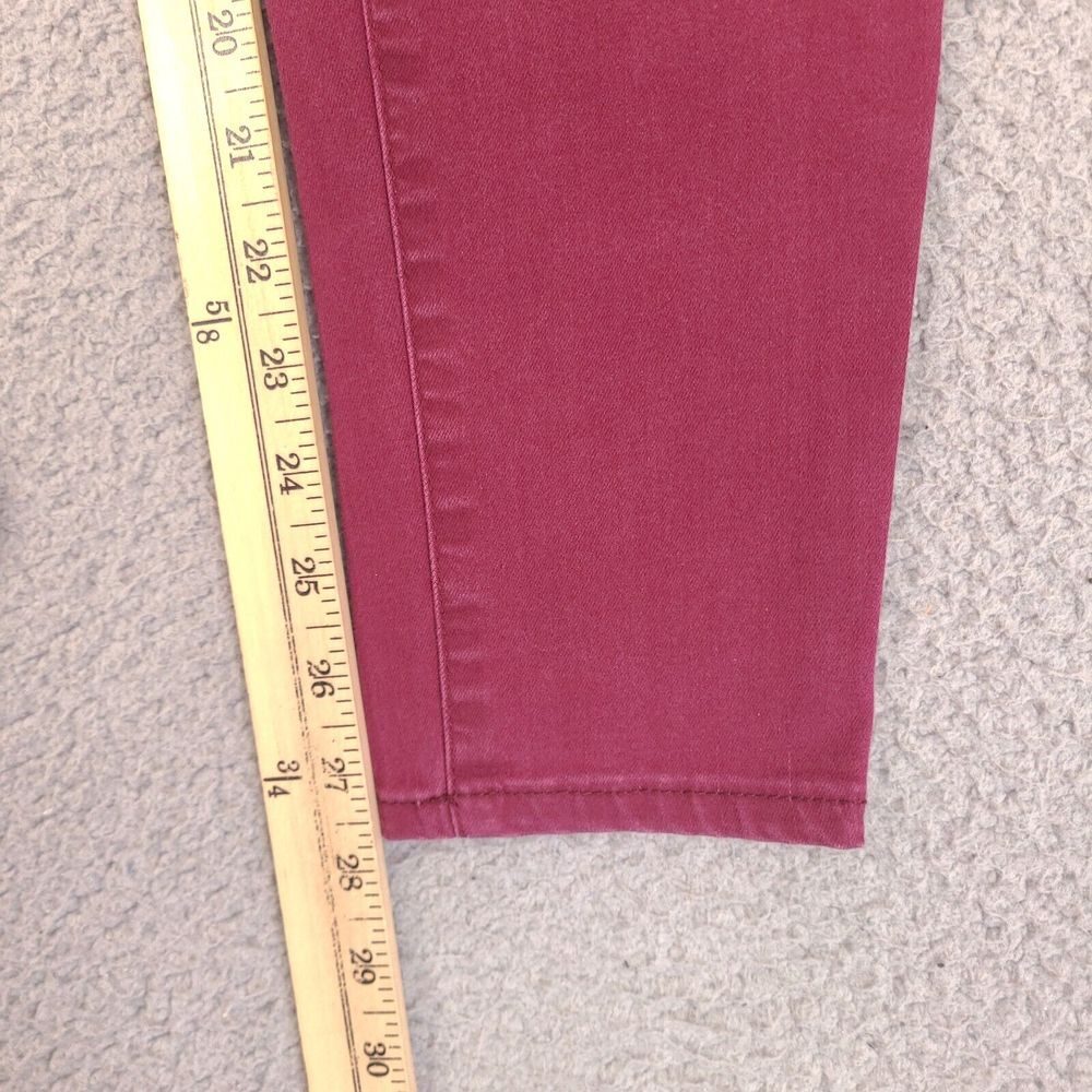 Refuge Skinny‎ Leg Jeans Women's Size 6 Burgundy Red Stretch Mid Rise - Picture 8 of 11
